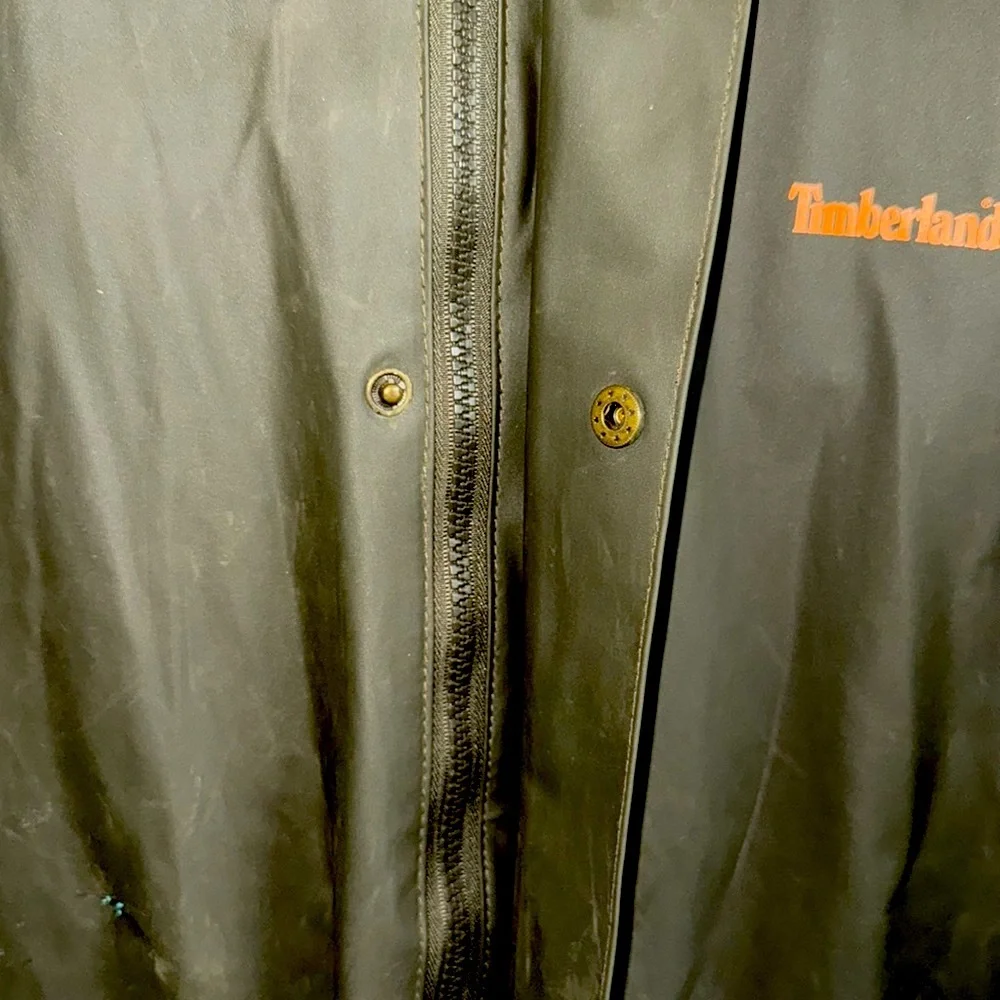 TIMBERLAND MENS PRO SERIES RAIN JACKET HOOD OLIVE GREEN PERFORMANCE OUTDOORS